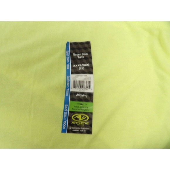 Athletic Works Womens Light Lime Sleeveless Crew Neck Racerback Tank Top Sz 3XL - Picture 6 of 6